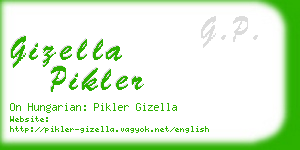 gizella pikler business card